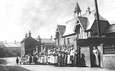 Potton Mixed School c1900 in Chapel Street